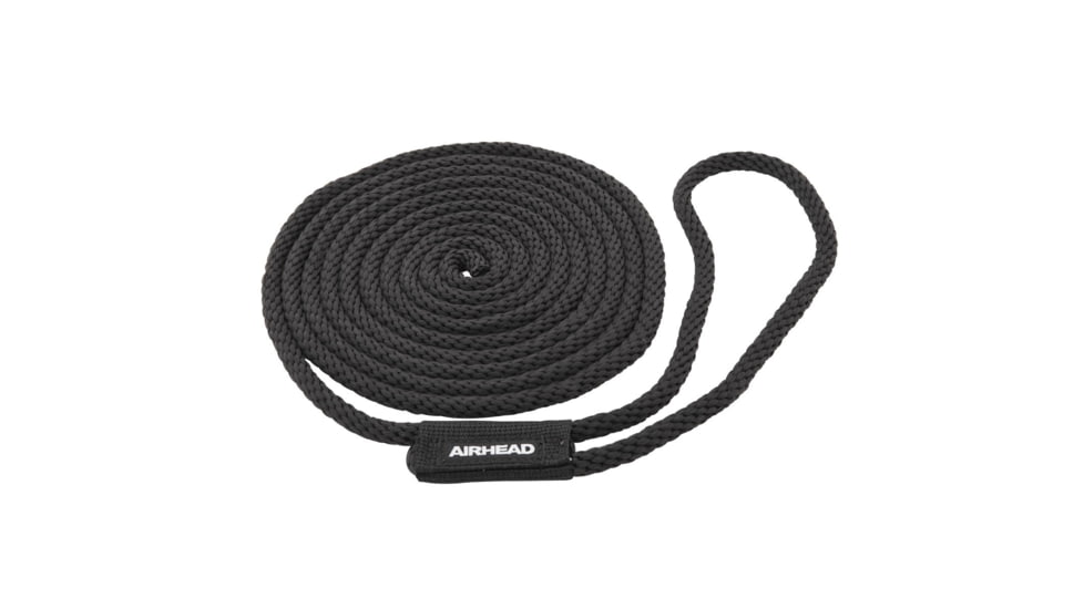 Airhead Dock Line, Single Braid, 12 ft., Black, AHDL-S12