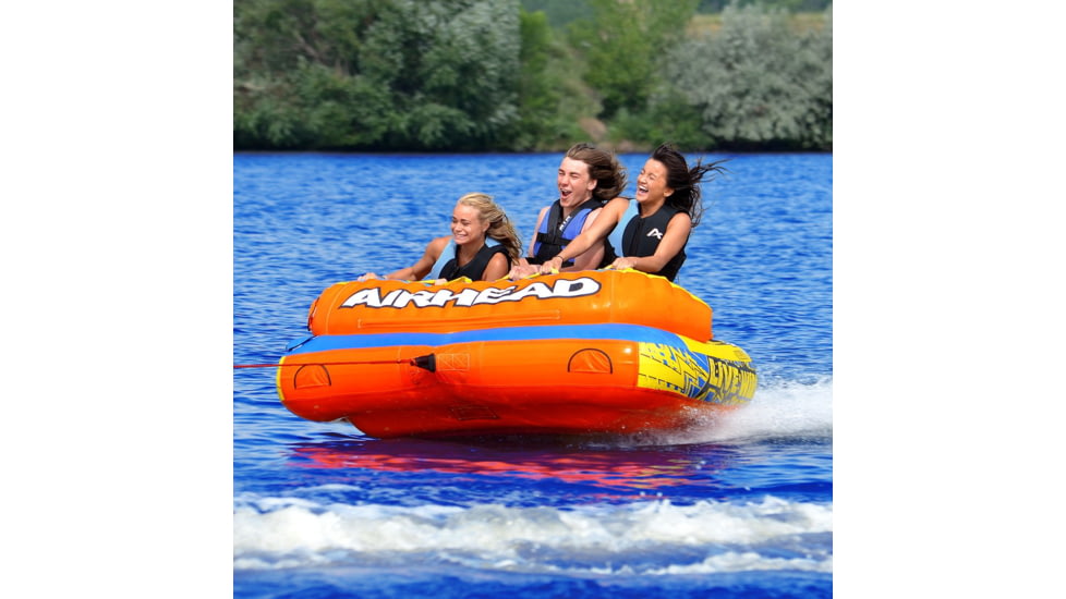 Airhead Live Wire Towable, 3 Person, Orange / Blue, AHLW-3