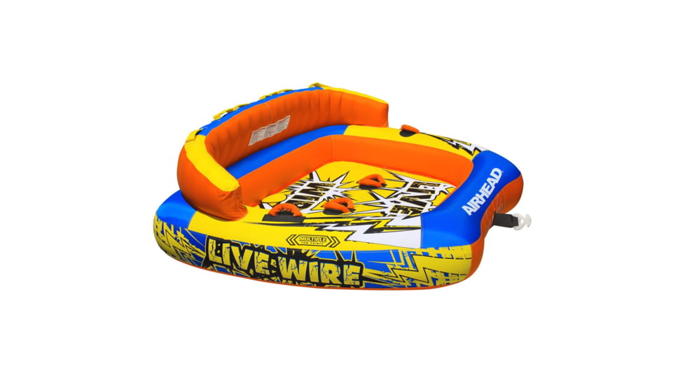 Airhead Live Wire Towable, 3 Person, Orange / Blue, AHLW-3
