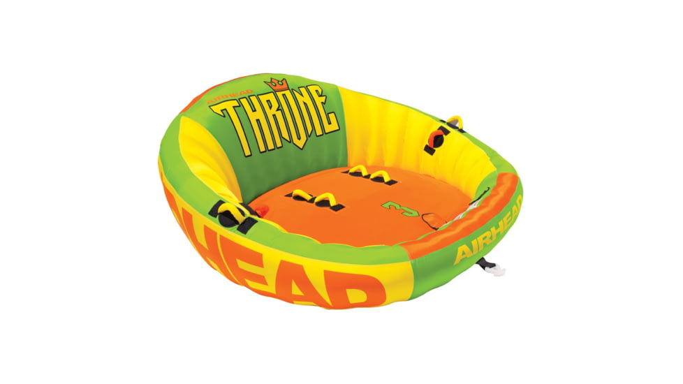 Airhead Throne Towable, 3 person, Green / Yellow, AHTN-3