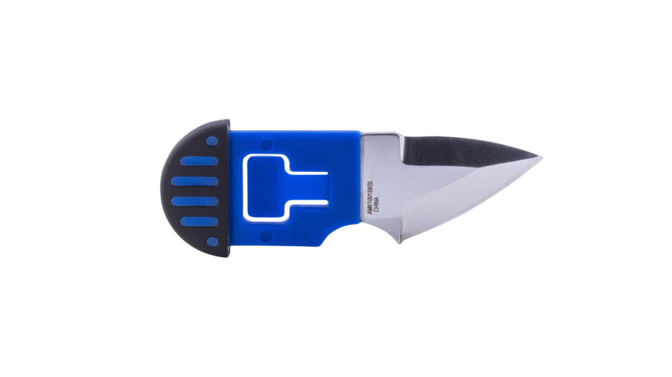 Al Mar Knives 1.3 in Stinger Keychain Fixed Blade Knife, Blue/Black, AMK1001BKBL