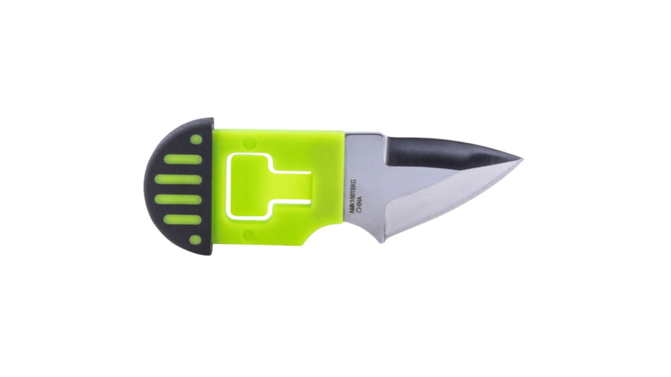 Al Mar Knives 1.3 in Stinger Keychain Fixed Blade Knife, Green/Black, AMK1001BKG