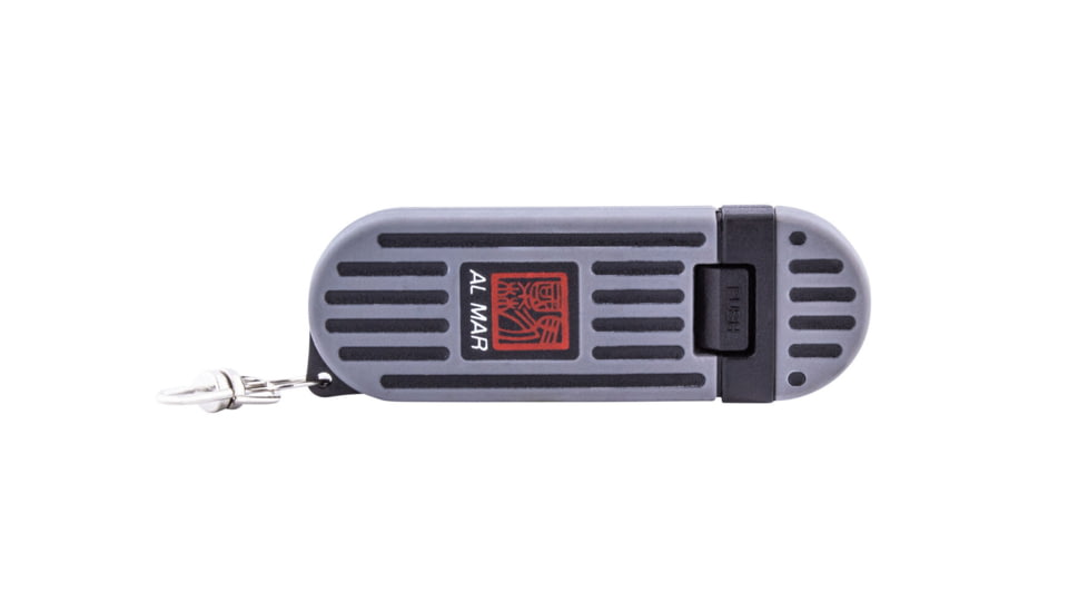 Al Mar Knives 1.3 in Stinger Keychain Fixed Blade Knife, Grey/Black, AMK1001GYBK