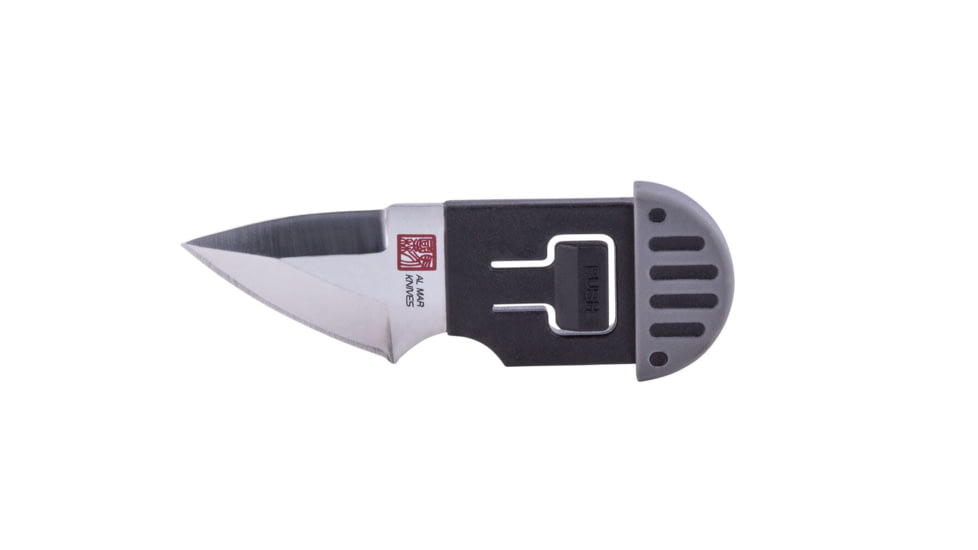 Al Mar Knives 1.3 in Stinger Keychain Fixed Blade Knife, Grey/Black, AMK1001GYBK