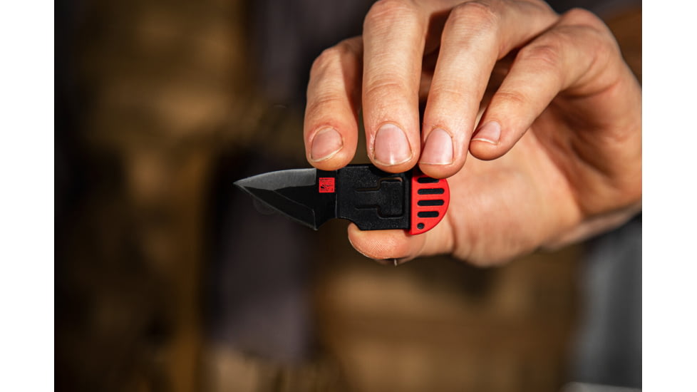 Al Mar Knives 1.3 in Stinger Keychain Fixed Blade Knife, Red/Balck, AMK1001RBK