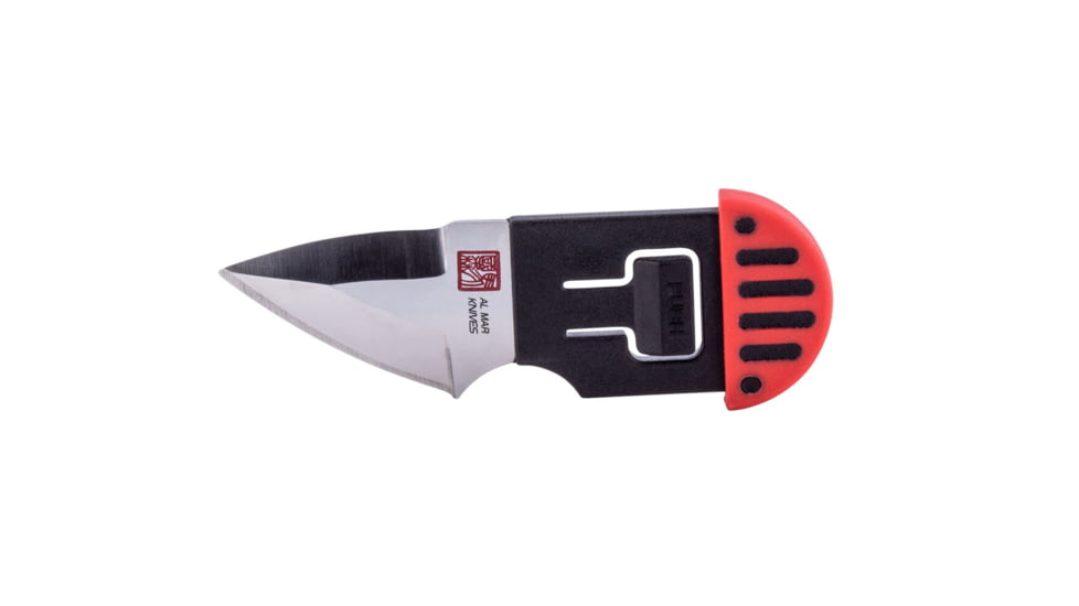 Al Mar Knives 1.3 in Stinger Keychain Fixed Blade Knife, Red/Balck, AMK1001RBK
