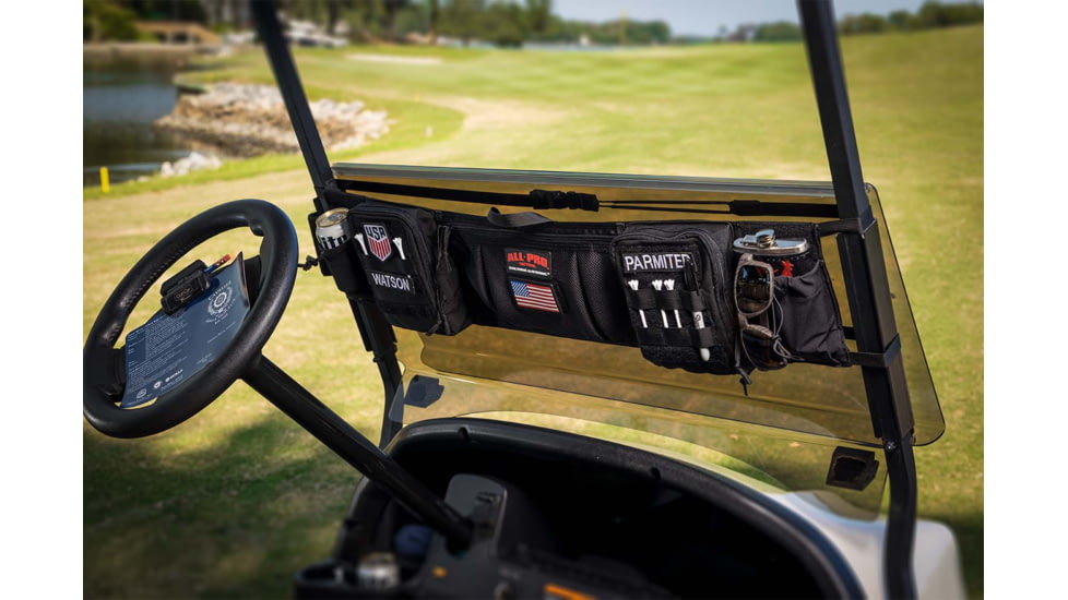 All-Pro Tactical Caddie Storage Assessory Kit Golf Cart Utility Panel, Black, APT-5022-BLACK