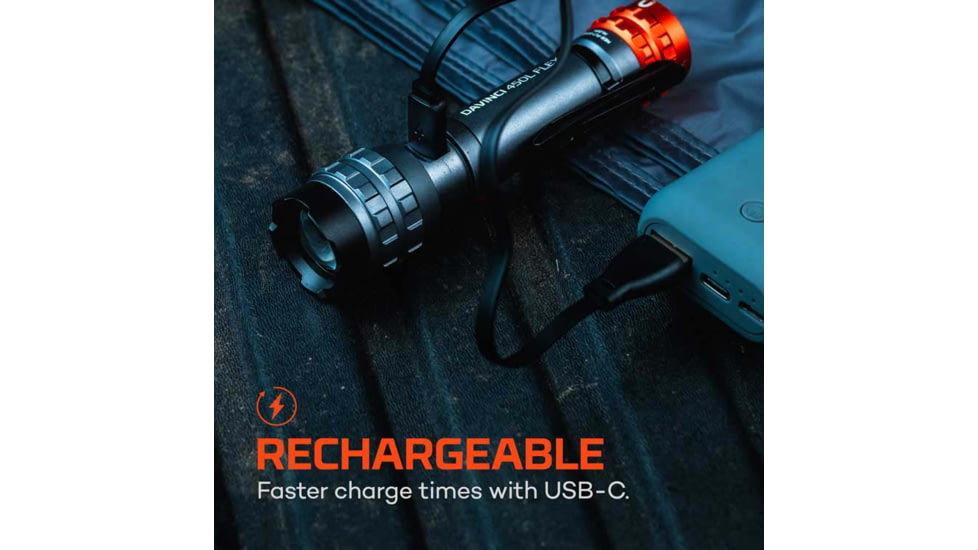 Alliance Consumer Group NEBFLT1063 Davinci, Flashlight, Gray 100/400/800 Lumens, White LED