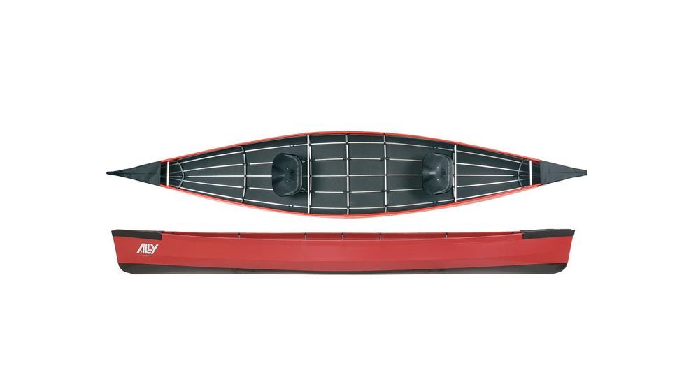 Ally Canoes Flatwater DR Foldable Canoe - 15 ft 6 in-Red
