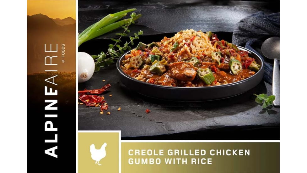 Katadyn Alpine Aire Foods Foods Creole Grilled Chicken Gumbo w/Rice, 60355