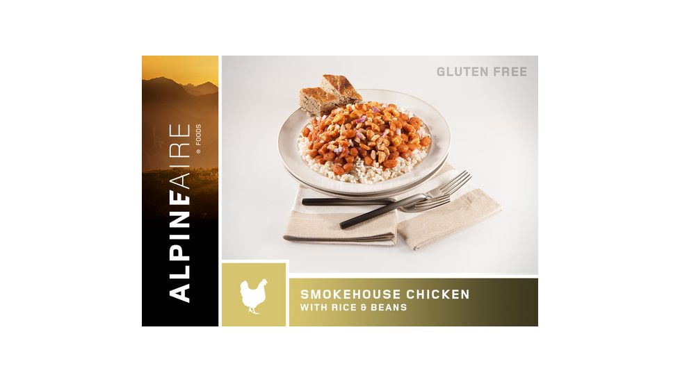 Katadyn Alpine Aire Foods Smokehouse Chicken with Beans and Rice, 6 oz, 60409