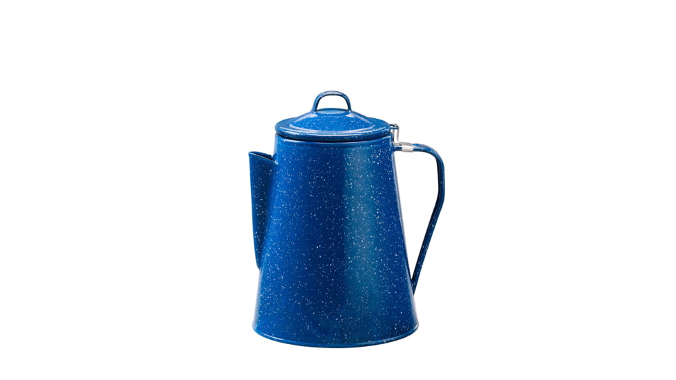 Alpine Mountain Gear 8 Cup Enamel Coffee Percolator, Blue, AMG8ENMPRC