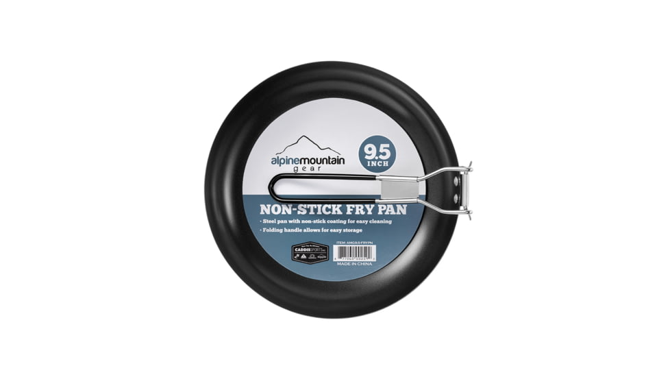 Alpine Mountain Gear 9.5in Non-Stick Fry Pan, Black, AMG9.5-FRYPN