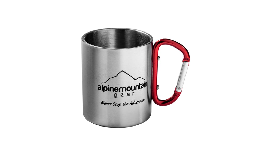 Alpine Mountain Gear Carabiner Mug, Stainless steel, Steel, AMGCM