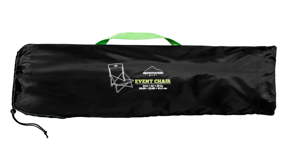 Alpine Mountain Gear Event Chair, Powder coated steel, Mesh, Green, AMG-EVT/GRN