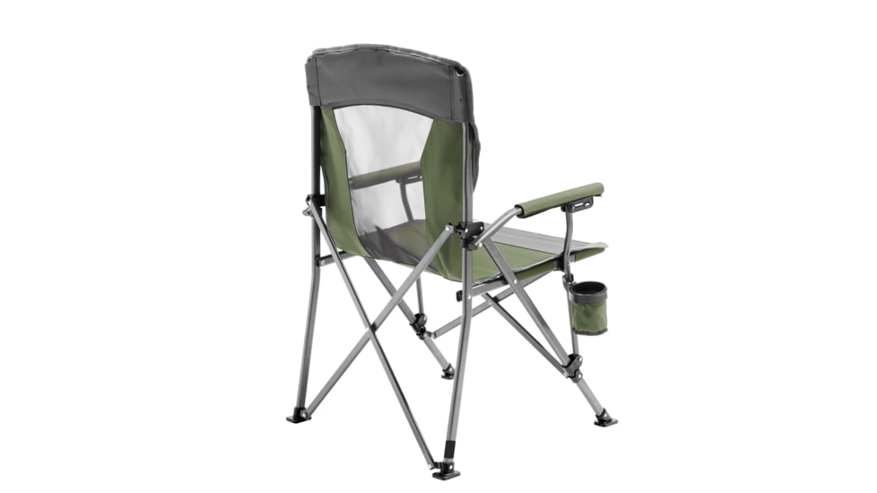 Alpine Mountain Gear Hard Arm Chair, 600 D Polyester / Mesh, Green, AMG-HAC/GRN