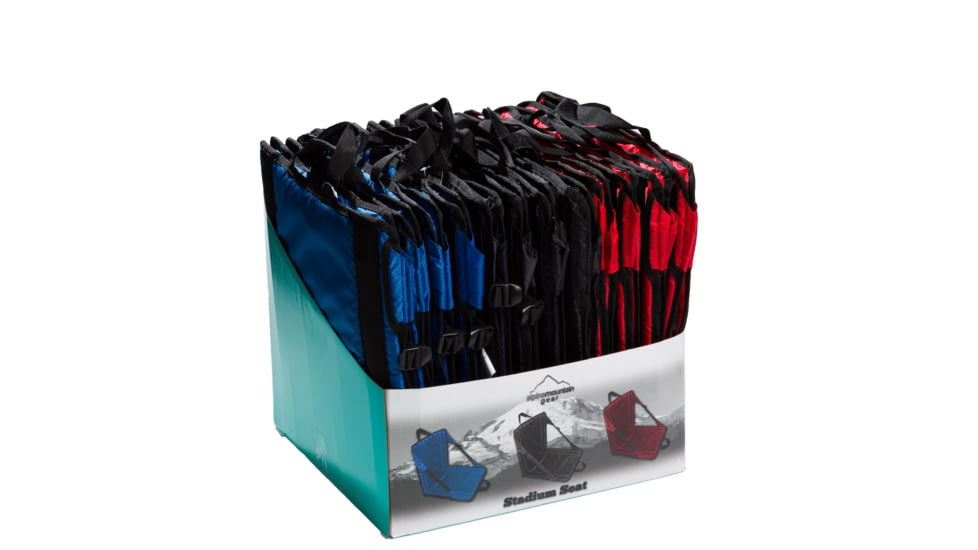 Alpine Mountain Gear Stadium Seat 12 Pack - 5 Blue, 5 Black, 2 Red, Multicolor, AMG085-PDQ