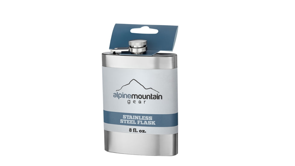 Alpine Mountain Gear Stainless Steel Flask w/ Twist-off cap, AMGSS8-FLSK