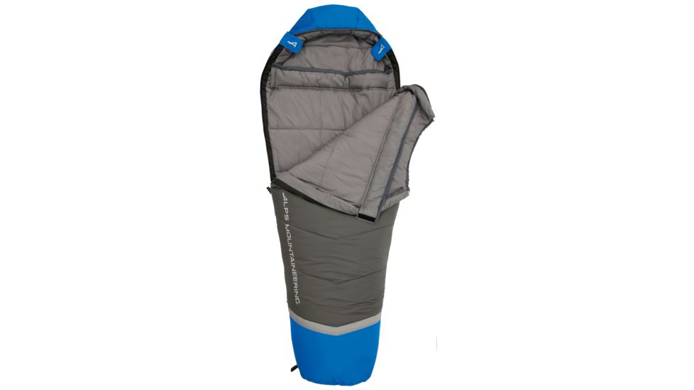 ALPS Mountaineering Aura 0 Sleeping Bag, Long, Ultramarine/Coal, 34in x 86in, 4652433