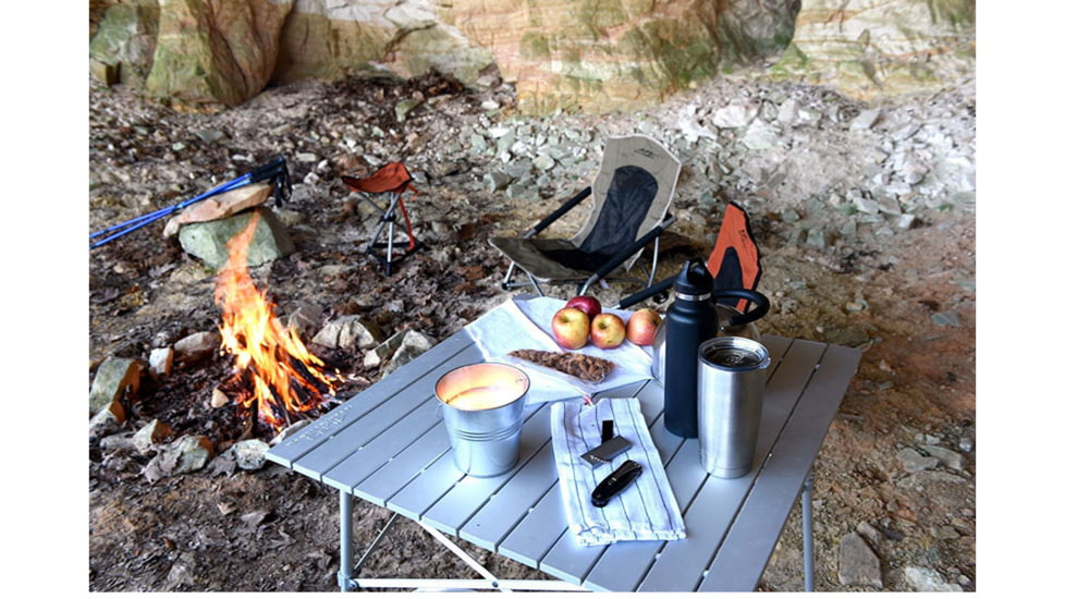 ALPS Mountaineering Camp Table, Powder-Coated Aluminum, Silver, 8301076