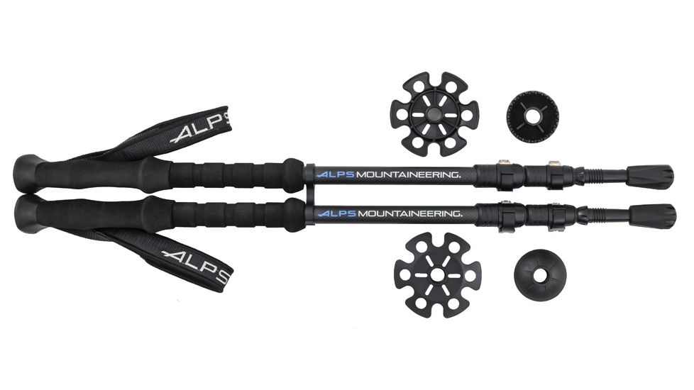 ALPS Mountaineering Momentum 2-Pack Trekking Poles, Black, 7897401