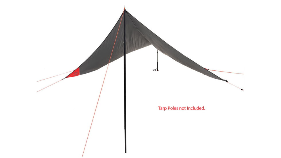 ALPS Mountaineering Ultra-Light Tarp Shelter, Charcoal/Red, 5970018