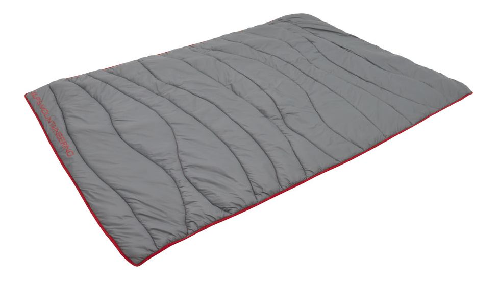 ALPS Mountaineering Wavelength Blanket, Gray/Red, 54 In x 80 In, 4990205