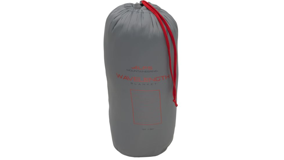 ALPS Mountaineering Wavelength Blanket, Gray/Red, 54 In x 80 In, 4990205