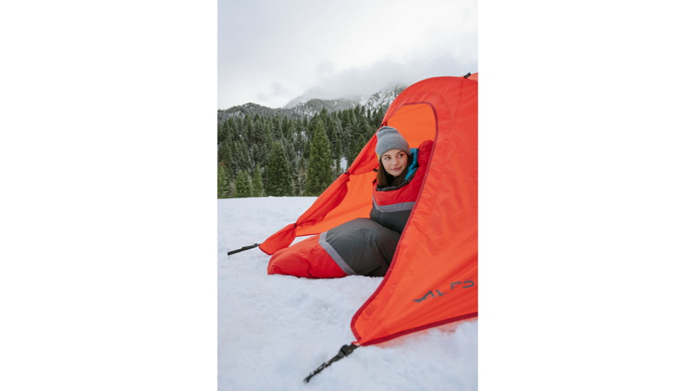 ALPS Mountaineering Zenith 0 Degrees Sleeping Bag, Regular, Charcoal/Red, 4351642