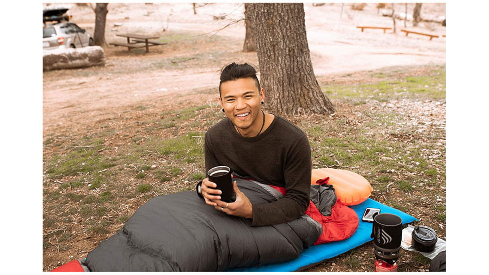 ALPS Mountaineering Zenith 0 Degrees Sleeping Bag, Regular, Charcoal/Red, 4351642