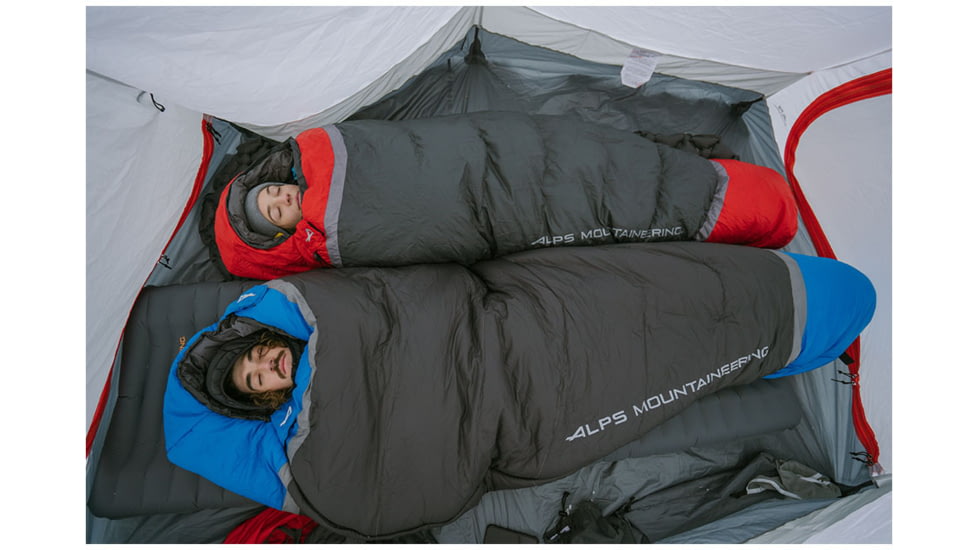 ALPS Mountaineering Zenith 0 Degrees Sleeping Bag, Regular, Charcoal/Red, 4351642