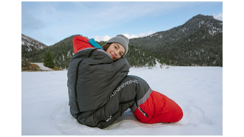 ALPS Mountaineering Zenith 0 Degrees Sleeping Bag, Regular, Charcoal/Red, 4351642
