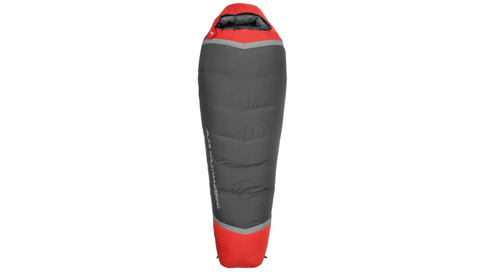 ALPS Mountaineering Zenith 0 Sleeping Bag, Regular, Flame Red/Coal, 31in x 80in, 4351442