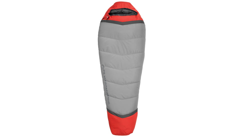 ALPS Mountaineering Zenith 30 Sleeping Bag, Regular, Flame Red/Coal, 31in x 80in, 4301442