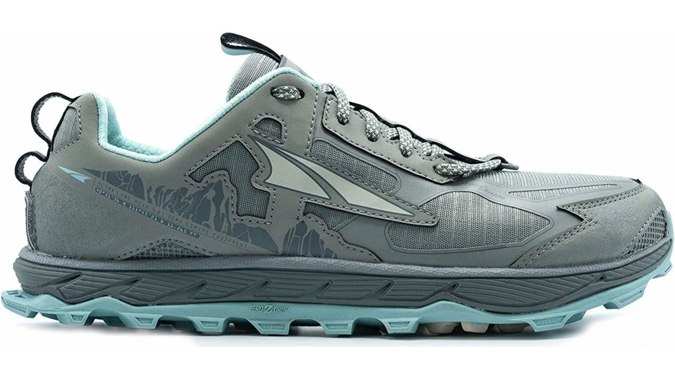 Altra Arrows Lone Peak 4.5 Trailrunning Shoe - Womens, Natural Grey/Light Turquoise, 7.5 US, AL0A4QTX-246-7.5