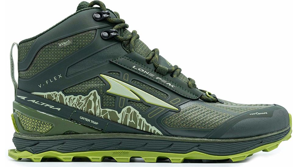 Altra Arrows Lone Peak 4 Mid RSM Trailrunning Shoe - Mens, Deep Forest, 8.5 US, ALM1855N-307-8.5