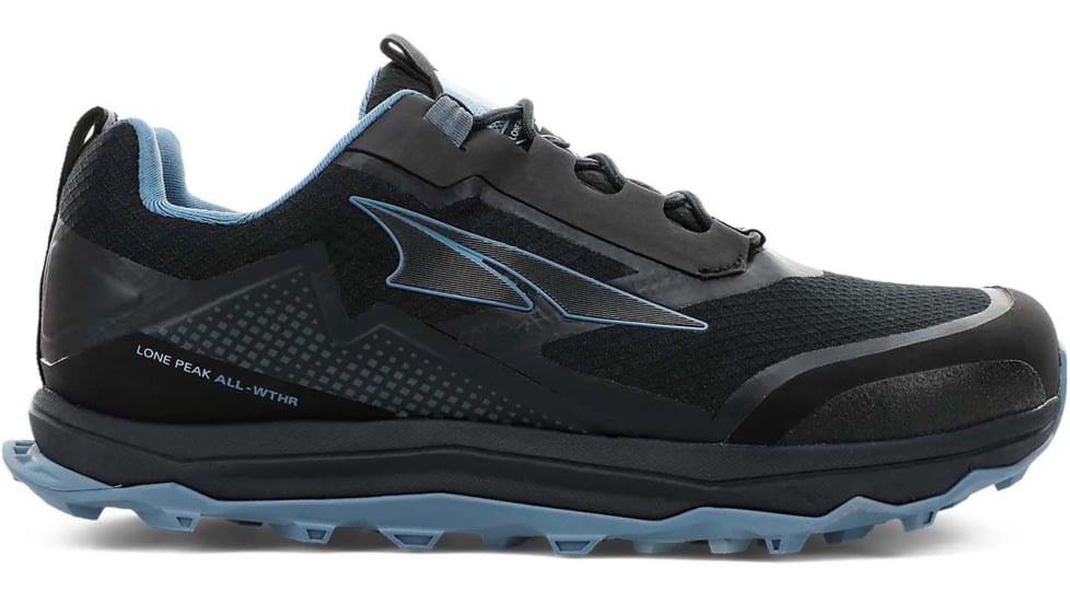 Altra Arrows Lone Peak All-Weather Low Shoes - Womens, Black/Blue, 9, AL0A4VR9040-9-MED
