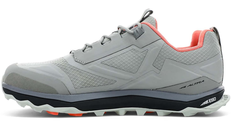 Altra Arrows Lone Peak All-Weather Low Shoes - Womens, Gray/Orange, 8, AL0A4VR9280-8-MED