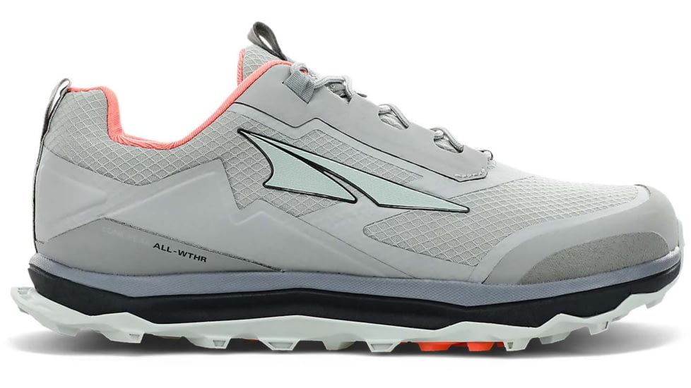 Altra Arrows Lone Peak All-Weather Low Shoes - Women's, Gray/Orange, 12, AL0A4VR9280-12-MED