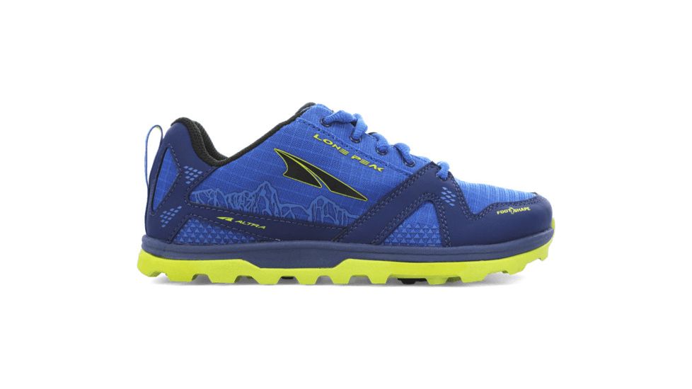 Altra Arrows Lone Peak Shoes - Kid's, Blue/Lime, 4, AL0A4PE3431-4-MED