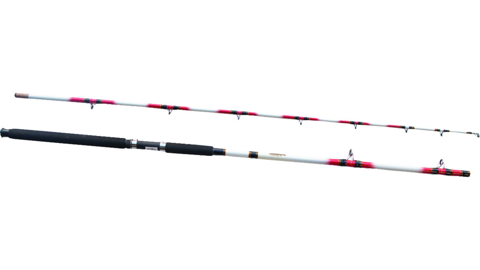 American Spirit Ong Classic Cast Rod, 2 Piece, Heavy 20lb - 40lb, 9 Guides + Tip, White/Red, 10, ONG-1010AW