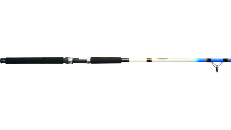 American Spirit Ong Classic Spin Rod, 2 Piece, Medium-Heavy, 15lb - 30lb, 4 Guides + Tip, White/Blue, 9, ONG-925SB