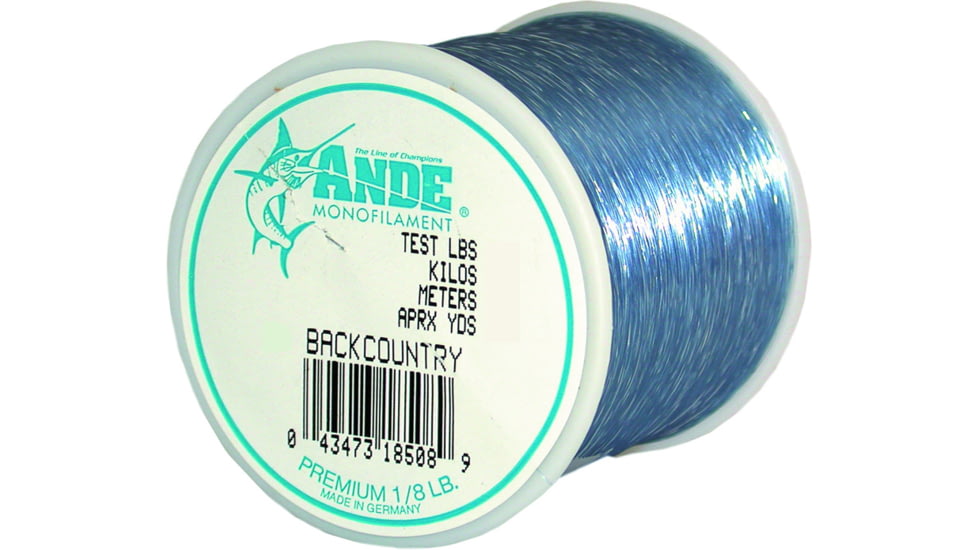 Ande Line Back Country Mono Line 1/8lb Spool 12lb 560yd Blue, A18-12BC