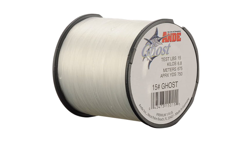 Ande Line Ghost Monofilament Line 1/4lb Spool 12lb 1000yd Clear, G14-12C