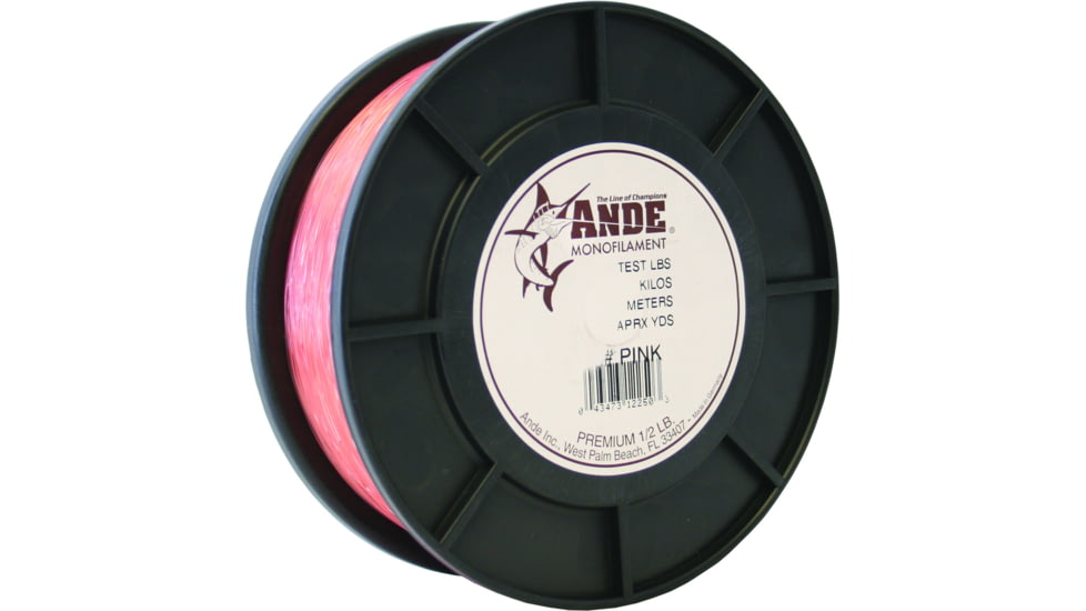 Ande Line Premium Mono Line 1/2lb Spool 30lb 800yd Pink, A12-30P
