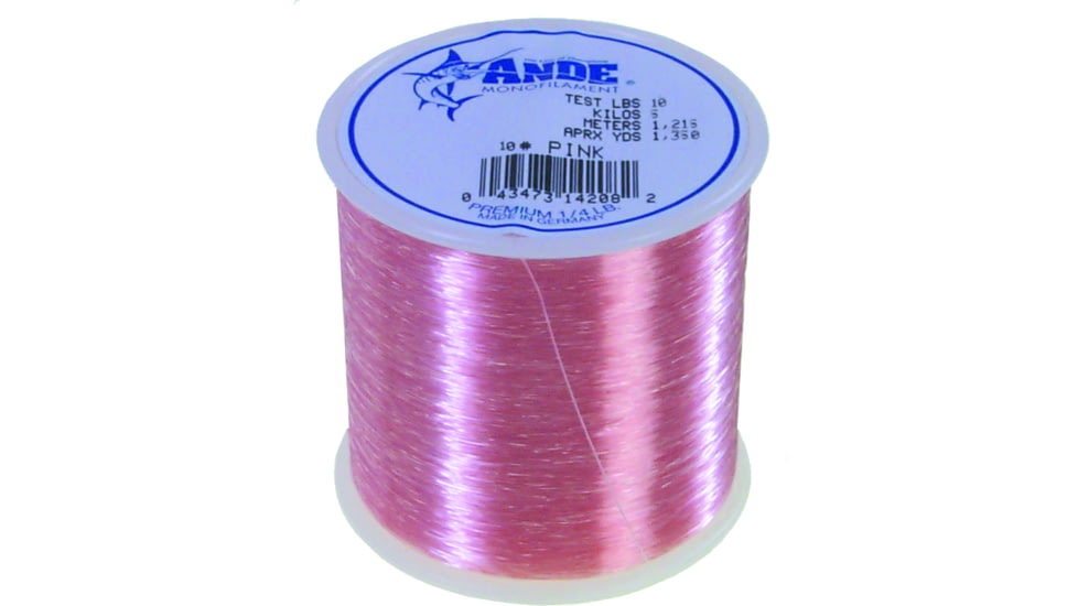 Ande Line Premium Mono Line 1/4lb Spool 10lb 1350yd Pink, A14-10P