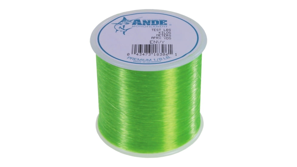 Ande Line Premium Mono Line 1/8lb Spool 20lb 300yd Green, A18-20G
