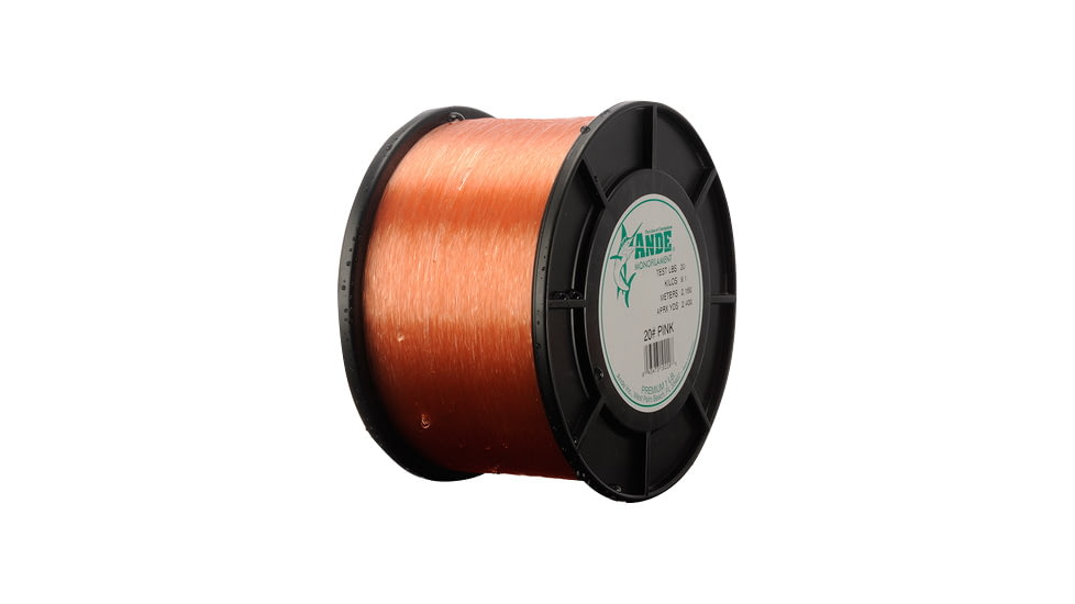 Ande Line Premium Mono Line 1/8lb Spool 20lb 300yd Pink, A18-20P