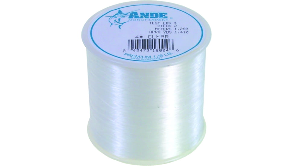 Ande Line Premium Mono Line 1/8lb Spool 4lb 1410yd Clear, A18-4C