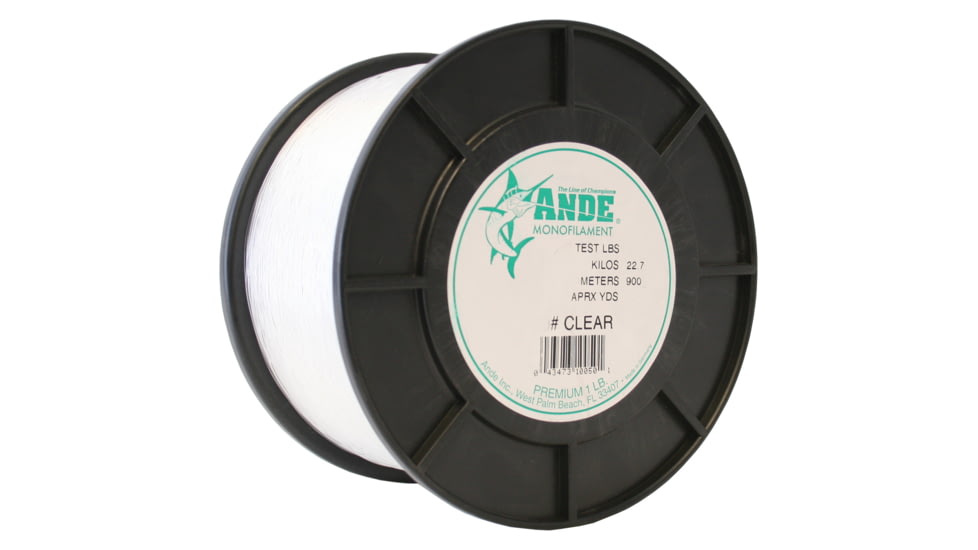 Ande Line Premium Mono Line 1lb Spool 15lb 3000yd Clear, A1-15C